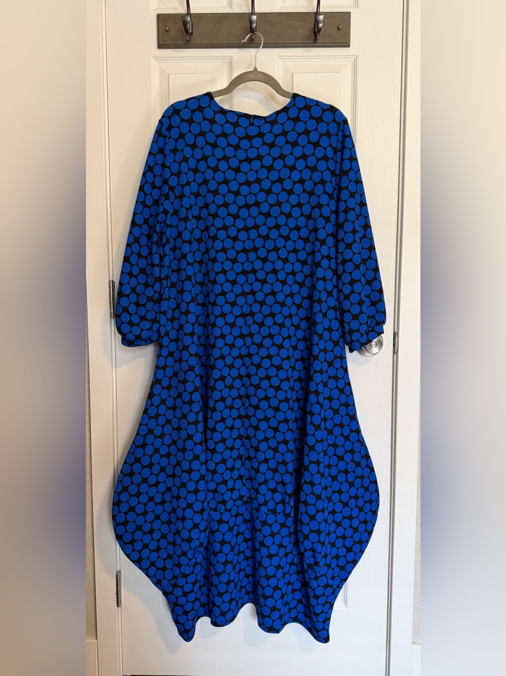 Zadie B’S Blue Polka Dot Bubble Hem Lagenlook Dress 2X Modest Comfy Casual - Picture 8 of 8